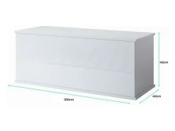 Baúl para Dormitorio en Blanco 100x40x40cm Ariel