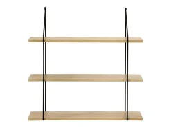 Balda de pared 3 niveles acabado madera 60 cm de largo