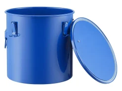 Balde de Grasa SucceBuy para Freidora, 37 L, Bac de Aceite con Bolsa Filtro, Azul, Acero al Carbono con Recubrimiento Antioxidante