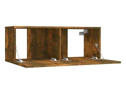 Ballinger Mueble para TV madera de ingeniería roble ahumado 80x30x30 cm