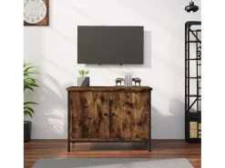 Ballyknockan Mueble de TV madera contrachapada roble ahumado 60x35x45 cm