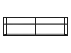 Ballypatrick Mueble para TV vidrio templado negro 140x40x40,5 cm