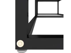 Ballypatrick Mueble para TV vidrio templado negro 140x40x40,5 cm