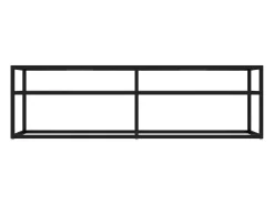 Ballypatrick Mueble para TV vidrio templado transparente 140x40x40,5 cm