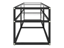 Ballypatrick Mueble para TV vidrio templado transparente 140x40x40,5 cm