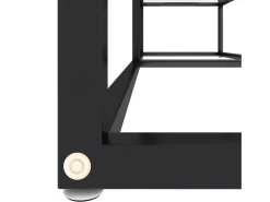 Ballypatrick Mueble para TV vidrio templado transparente 140x40x40,5 cm