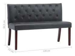 Banco 120 cm Gris Simil piel