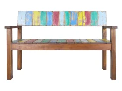 Banco 115 cm Madera maciza recuperada