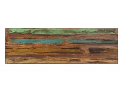 Banco 110 cm Madera maciza recuperada y acero