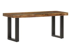Banco 110 cm Madera maciza recuperada y acero