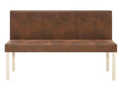 Banco 139,5 cm Piel sintética color marrón