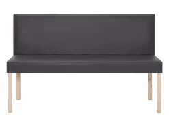 Banco 139,5 cm Piel Sintética Gris
