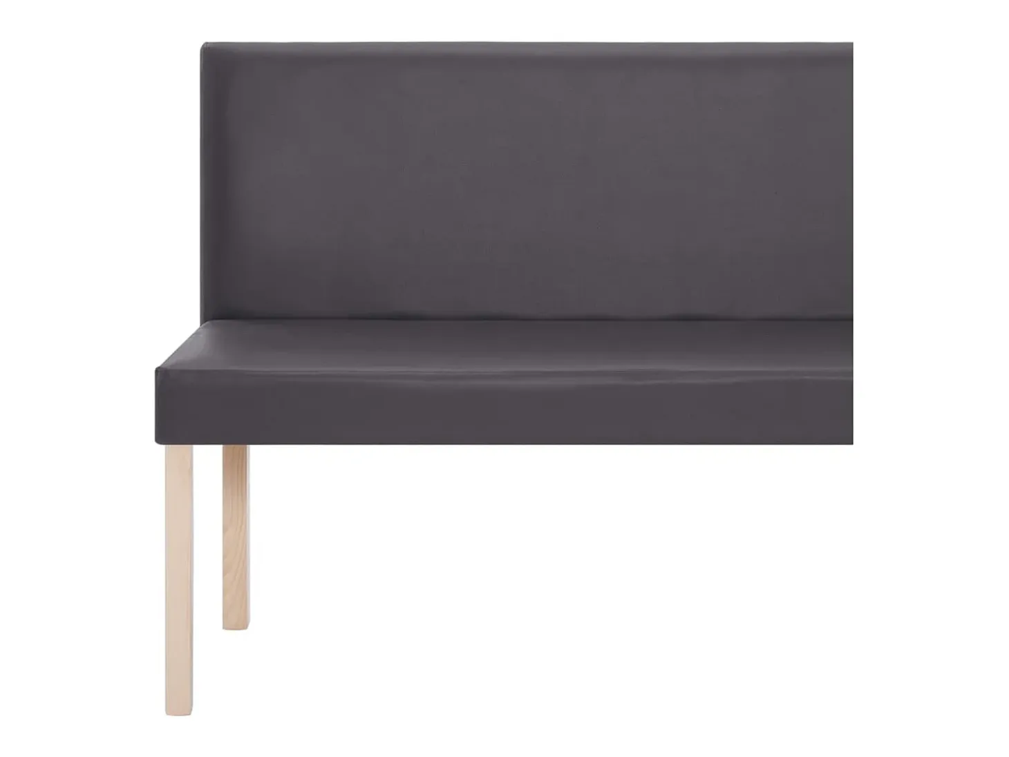 Banco 139,5 cm Piel Sintética Gris