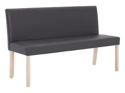 Banco 139,5 cm Piel Sintética Gris