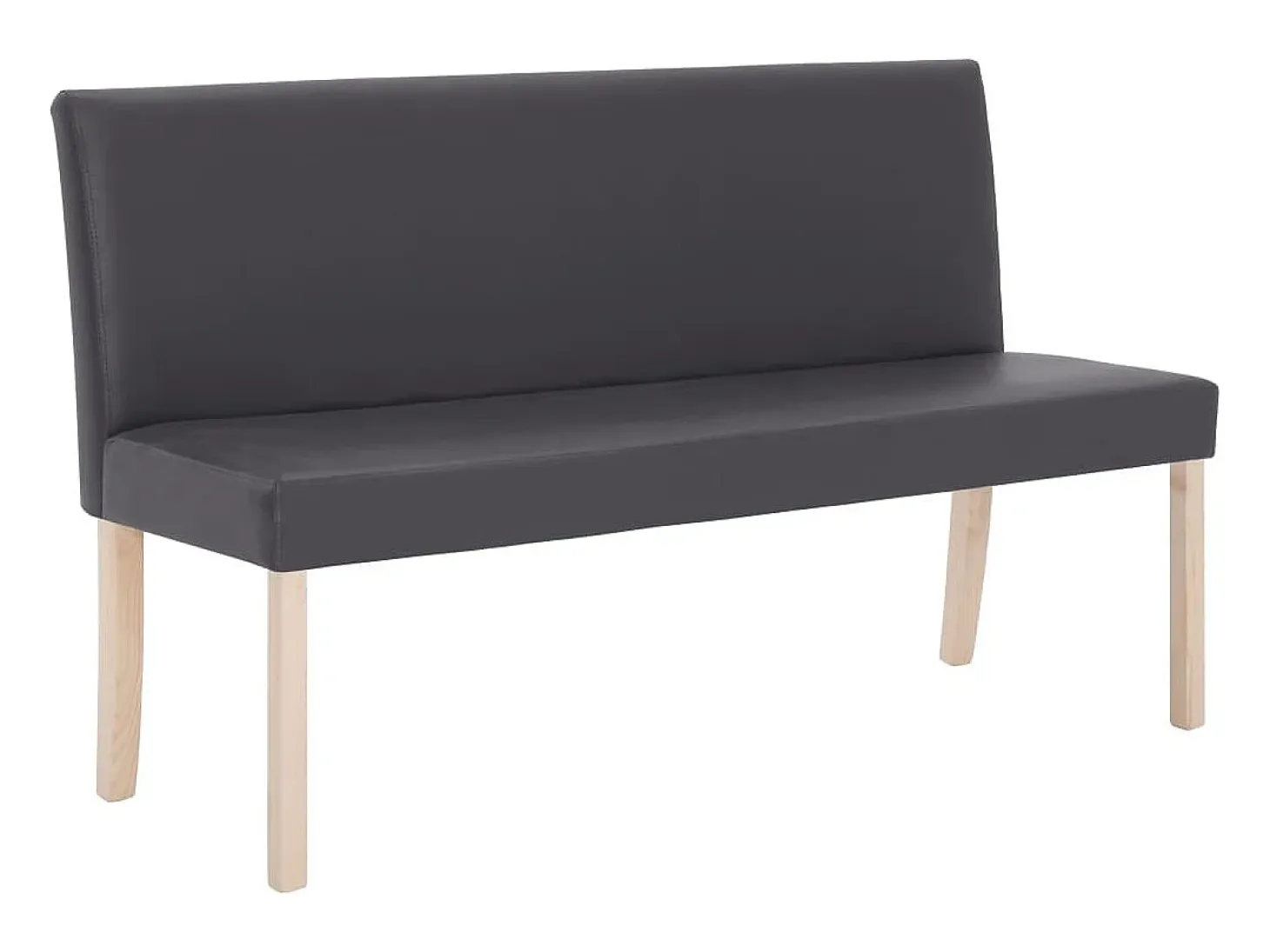 Banco 139,5 cm Piel Sintética Gris