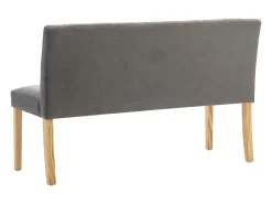 Banco 140 cm Terciopelo Gris