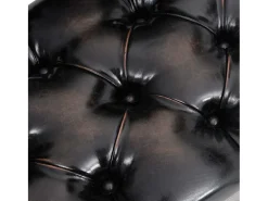 Banco almacenaje con respaldo 110 cm Piel sintética negra