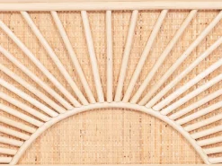 Banco baúl de mimbre trenzado con cojín,An.91 x P. 43 x Al. 51 cm, Natural, SOLEYA