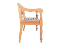 Banco Batavia 98 cm Madera maciza de caoba Marrón claro