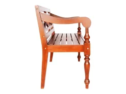 Banco Batavia 98 cm Madera Maciza de Caoba Marrón Oscuro
