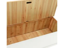 Banco Blanco 107x45x75,5 cm Madera Maciza de Abeto