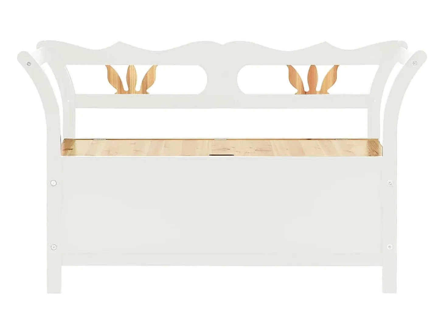 Banco Blanco 107x45x75,5 cm Madera Maciza de Abeto