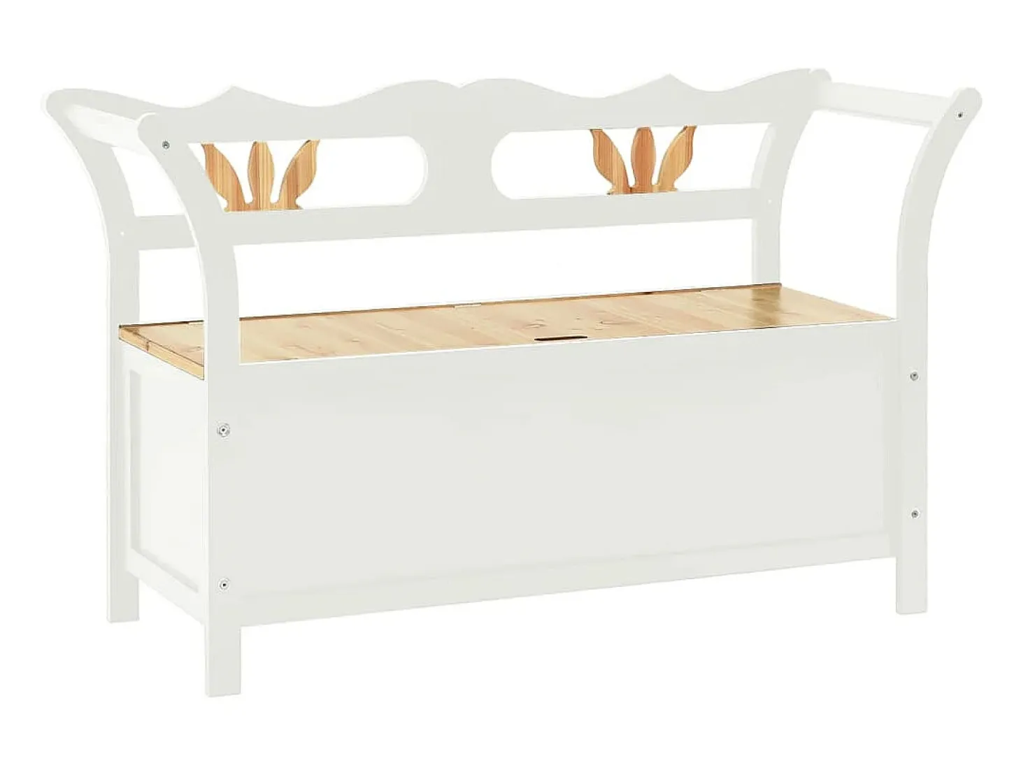 Banco Blanco 107x45x75,5 cm Madera Maciza de Abeto
