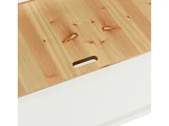 Banco Blanco 107x45x75,5 cm Madera Maciza de Abeto