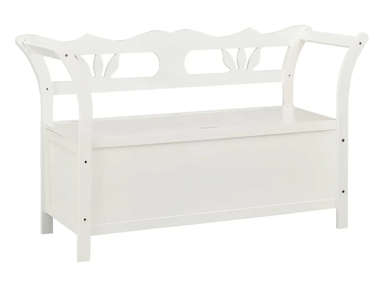 Banco Blanco 107x45x75,5 cm Madera Maciza de Abeto