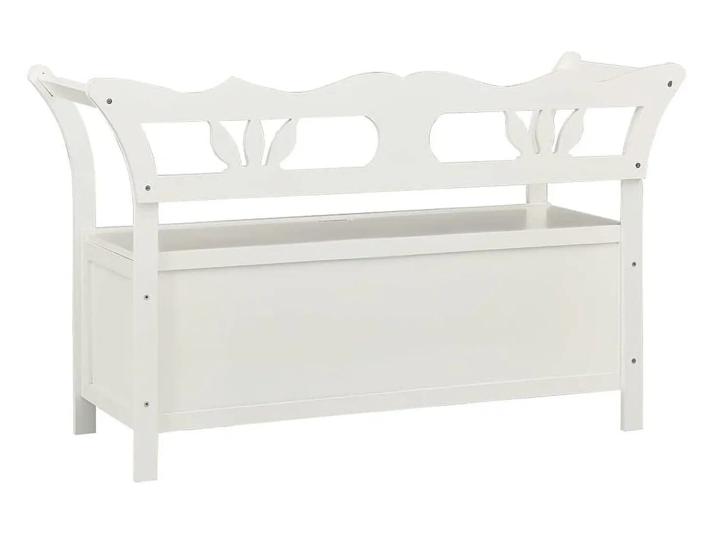Banco Blanco 107x45x75,5 cm Madera Maciza de Abeto