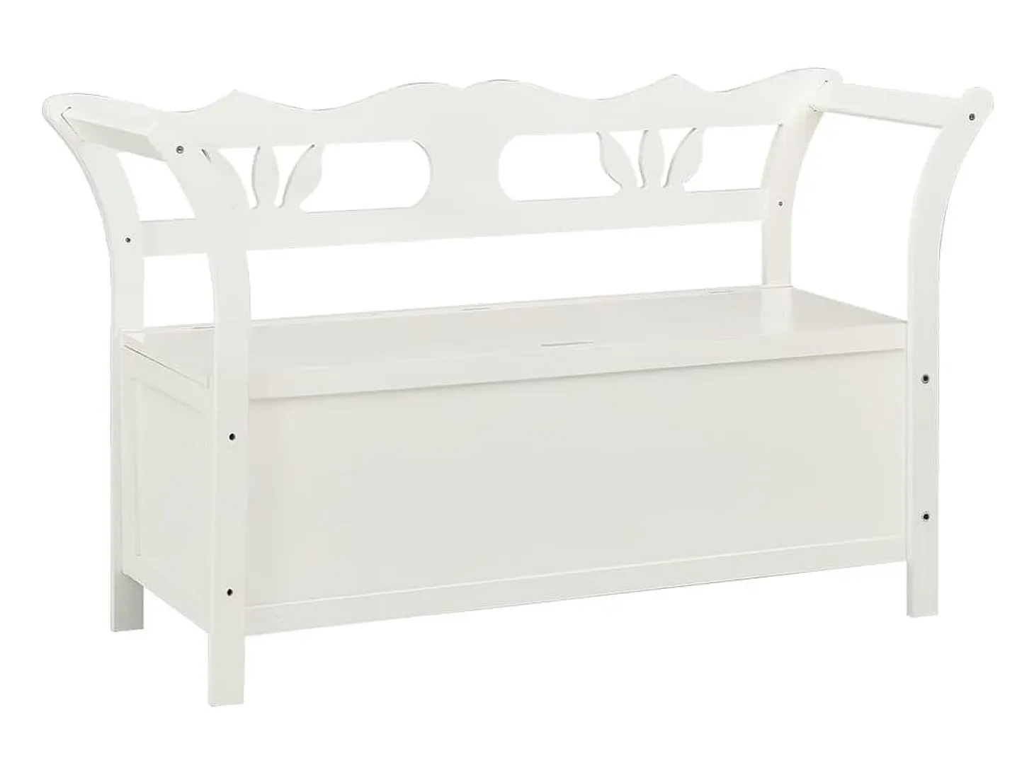 Banco Blanco 107x45x75,5 cm Madera Maciza de Abeto
