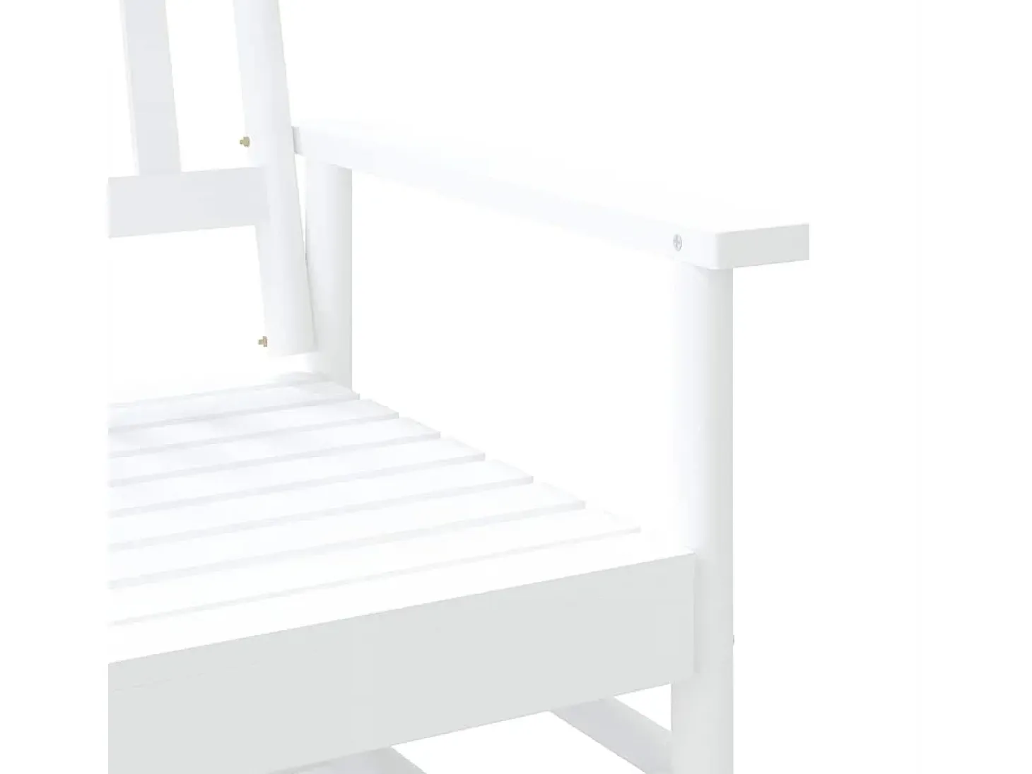 Banco columpio blanco 118x70x104,5 cm madera maciza de álamo