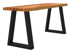 Banco con borde vivo 110 cm madera maciza de acacia