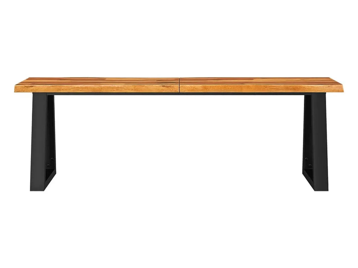 Banco con borde vivo 140 cm madera maciza de acacia