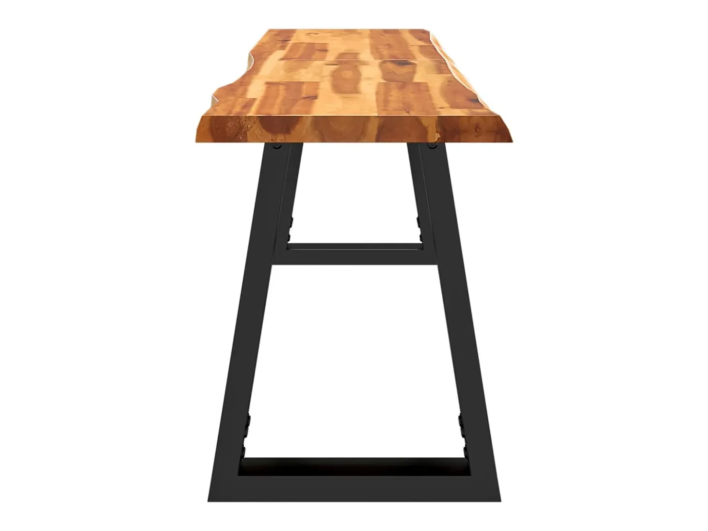 Banco con borde vivo 140 cm madera maciza de acacia