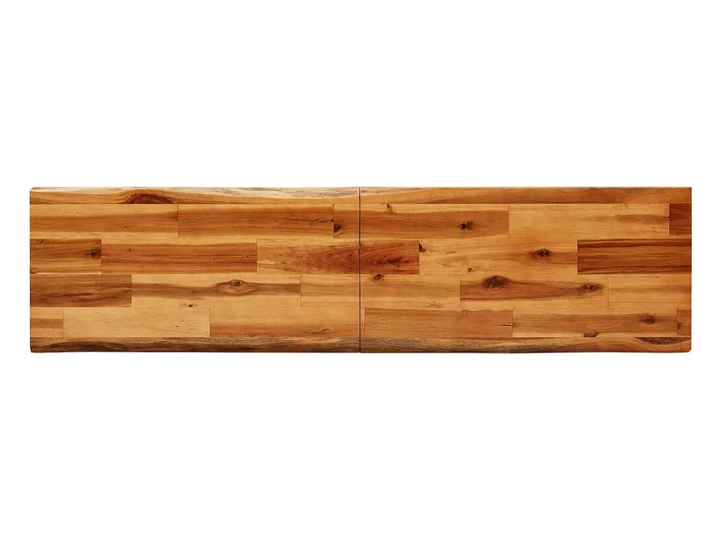 Banco con borde vivo 140 cm madera maciza de acacia