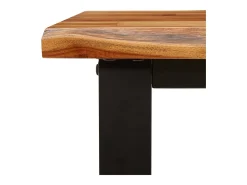 Banco con borde vivo 160 cm madera maciza de acacia