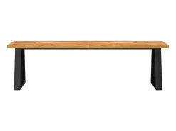 Banco con borde vivo 160 cm madera maciza de acacia