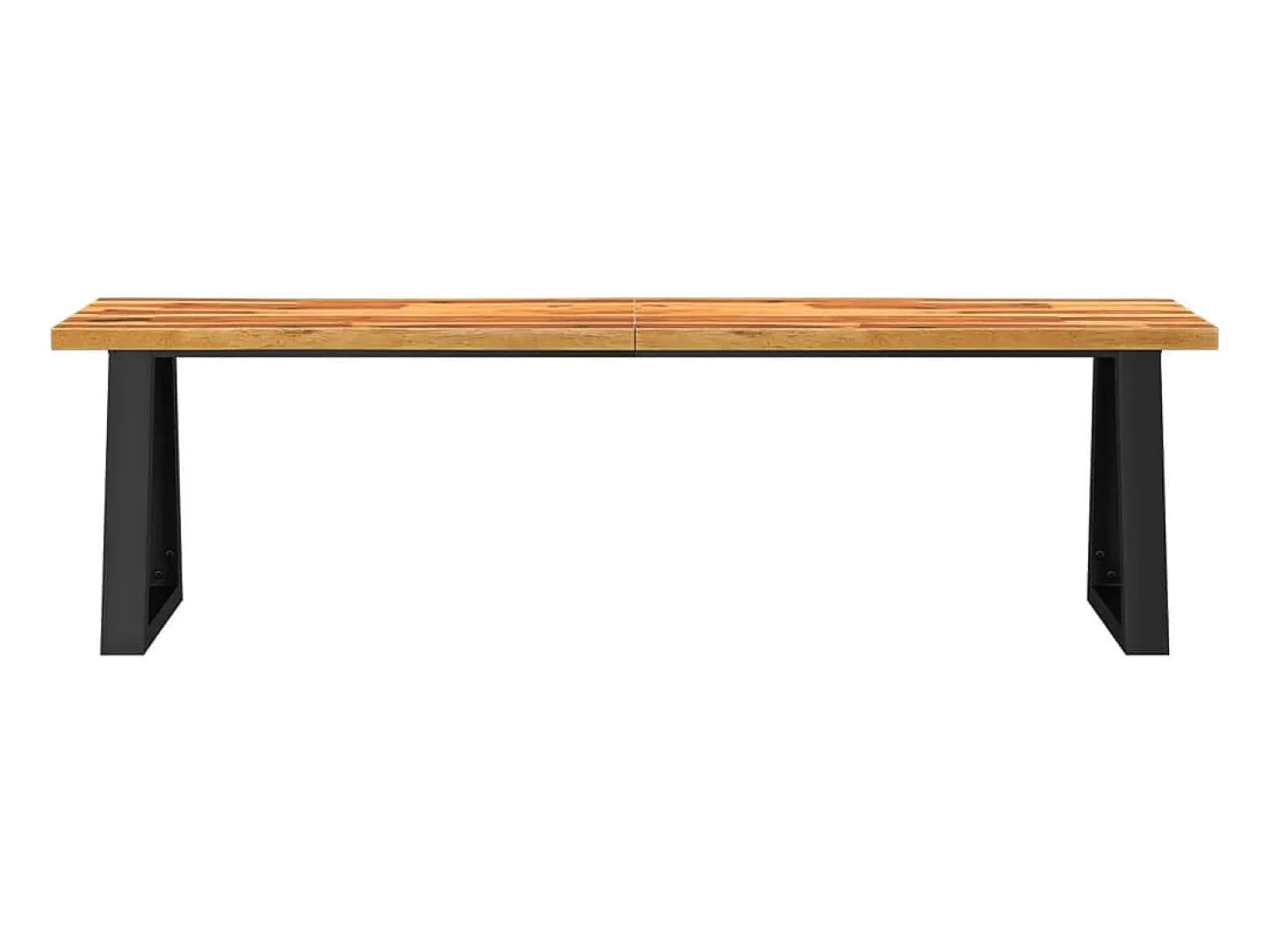 Banco con borde vivo 160 cm madera maciza de acacia