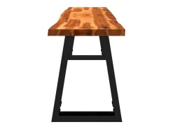 Banco con borde vivo 160 cm madera maciza de acacia