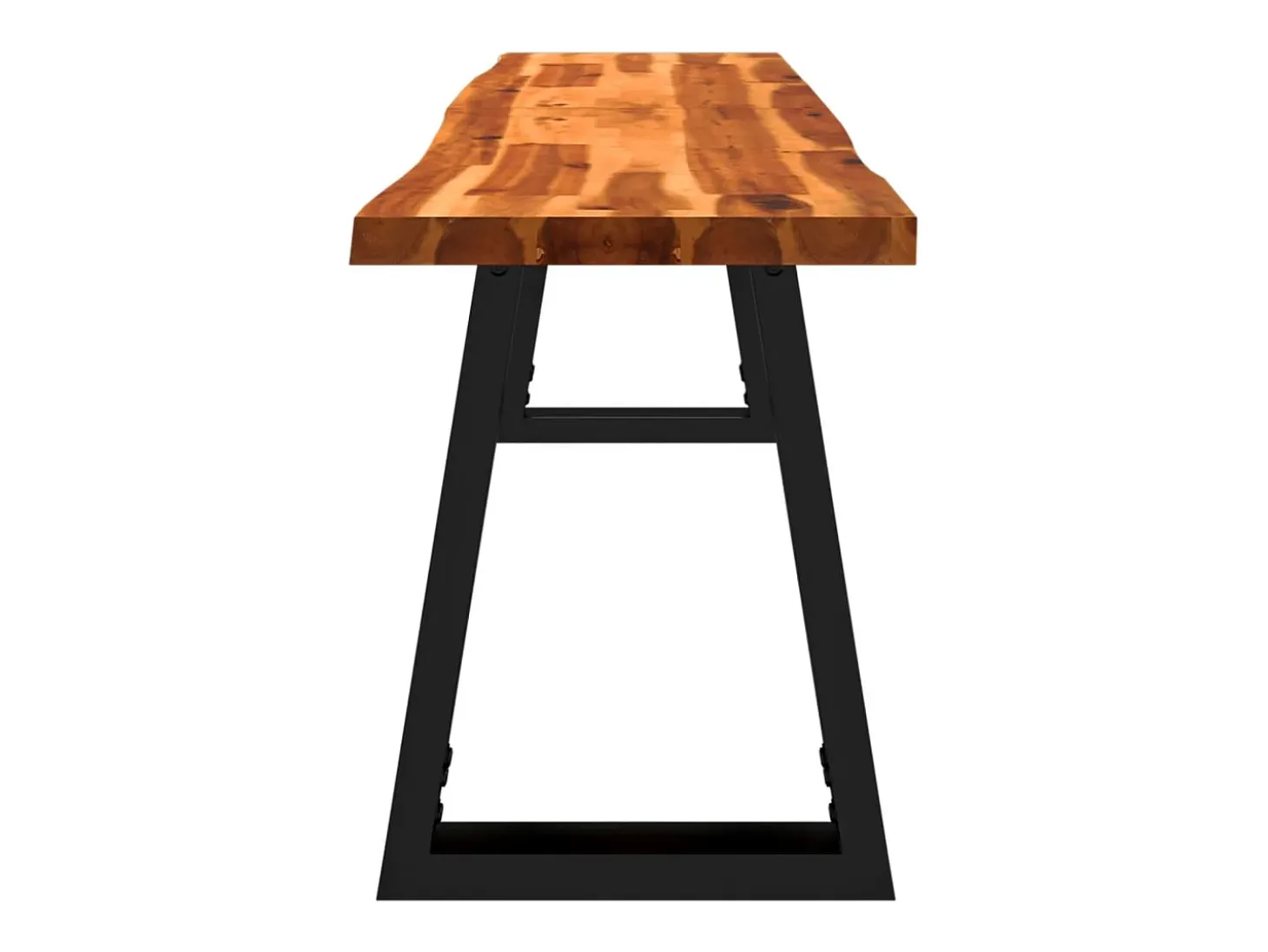 Banco con borde vivo 160 cm madera maciza de acacia