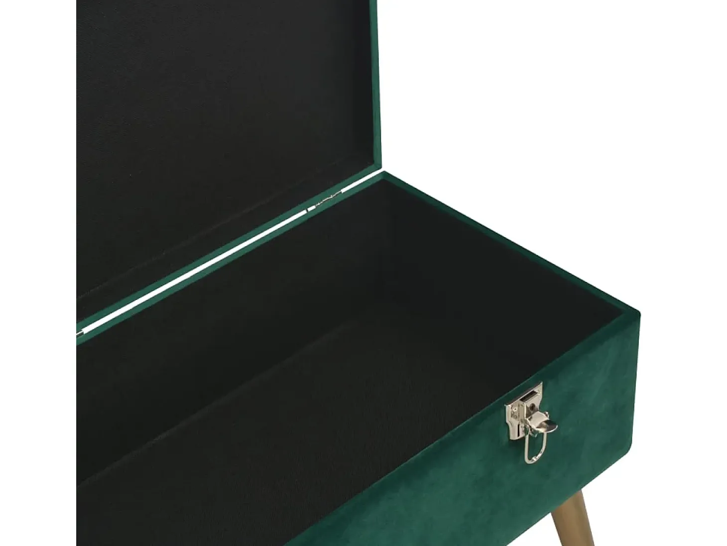 Banco con compartimento de almacenaje 80 cm Terciopelo Verde