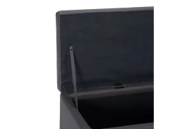 Banco con compartimento de almacenaje 116 cm Piel sintética gris