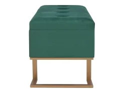 Banco con compartimento de almacenaje 105 cm Terciopelo Verde