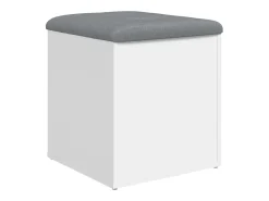 Banco de almacenaje blanco 42x42x45 cm madera de ingeniería
