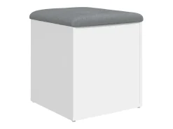 Banco de almacenaje blanco 42x42x45 cm madera de ingeniería