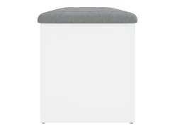 Banco de almacenaje blanco 102x42x45 cm madera de ingeniería