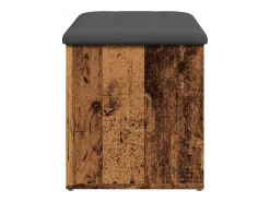 Banco de almacenaje de madera antigua 82x42x45 cm madera de ingeniería