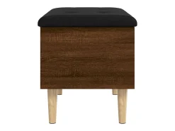 Banco de almacenaje de roble marrón 62x42x46 cm madera de ingeniería
