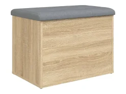 Banco de almacenaje de roble Sonoma 62x42x45 cm madera de ingeniería